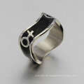 Silber und schwarz lesbischen Ring, lesbische Paare Stolz Ringe Schmuck